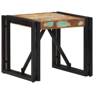 vidaXL Τραπεζάκι σαλονιού πολύχρωμο 40x40x35cm Ξύλο μασίφ ανακυκλωμένο 1 τεμ.