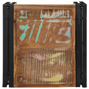 vidaXL Τραπεζάκι σαλονιού πολύχρωμο 40x40x35cm Ξύλο μασίφ ανακυκλωμένο 1 τεμ.