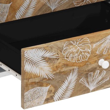vidaXL Κομοδίνο 50x33x60cm από Μασίφ Ξύλο Μάνγκο 1 τεμ.