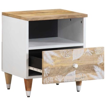 vidaXL Κομοδίνα 2 τεμ. 40x33x46cm από Μασίφ Ξύλο Μάνγκο