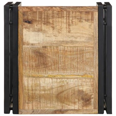 vidaXL Τραπεζάκι σαλονιού 40x40x35cm Στερεό ακατέργαστο ξύλο Mango 1 τεμ.
