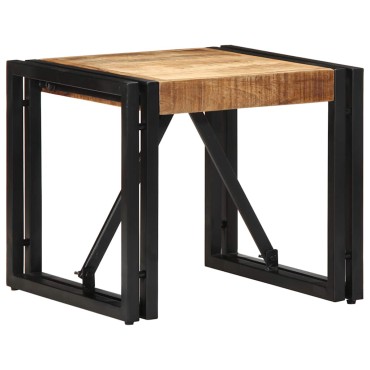 vidaXL Τραπεζάκι σαλονιού 40x40x35cm Στερεό ακατέργαστο ξύλο Mango 1 τεμ.