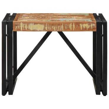 vidaXL Τραπεζάκι σαλονιού πολύχρωμο 50x50x35cm Ξύλο μασίφ ανακυκλωμένο 1 τεμ.