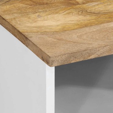 vidaXL Κομοδίνο 40x33x46cm από Μασίφ Ξύλο Μάνγκο 1 τεμ.