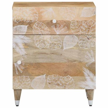 vidaXL Κομοδίνο 50x33x60cm από Μασίφ Ξύλο Μάνγκο 1 τεμ.