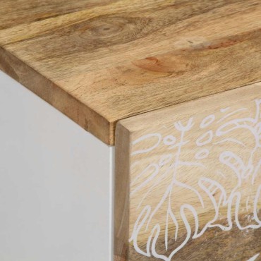 vidaXL Κομοδίνο 50x33x60cm από Μασίφ Ξύλο Μάνγκο 1 τεμ.