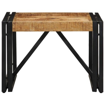 vidaXL Τραπεζάκι σαλονιού 50x50x35cm Στερεό ακατέργαστο ξύλο Mango 1 τεμ.