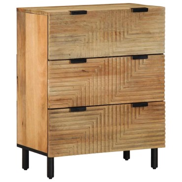 vidaXL Sideboards 2 τεμ. καφέ 60x33x75cm μασίφ ξύλο Mango
