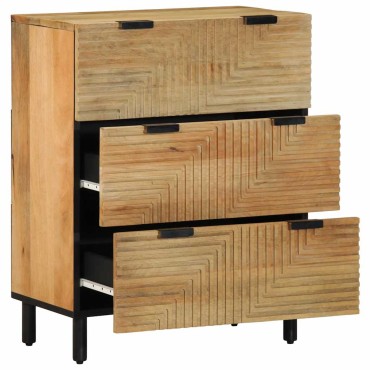 vidaXL Sideboards 2 τεμ. καφέ 60x33x75cm μασίφ ξύλο Mango
