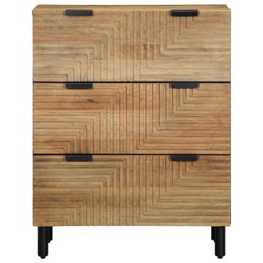 vidaXL Sideboards 2 τεμ. καφέ 60x33x75cm μασίφ ξύλο Mango