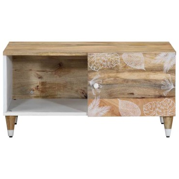 vidaXL Τραπεζάκι Σαλονιού 80x50x40cm από Μασίφ Ξύλο Μάνγκο 1 τεμ.