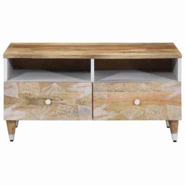 vidaXL Τραπεζάκι Σαλονιού 80x54x40cm από Μασίφ Ξύλο Μάνγκο 1 τεμ.