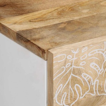 vidaXL Κομοδίνο 50x33x60cm από Μασίφ Ξύλο Μάνγκο 1 τεμ.