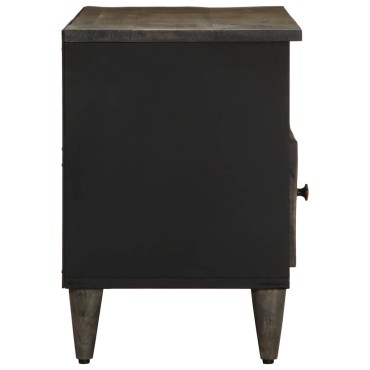 vidaXL Έπιπλο Τηλεόρασης Μαύρο 100x33x46cm από Μασίφ Ξύλο Μάνγκο