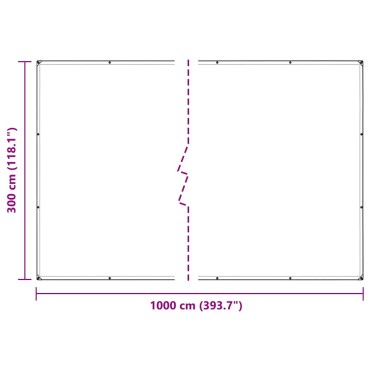 vidaXL Κάλυμμα φυτών με οπές 3x10 m PVC