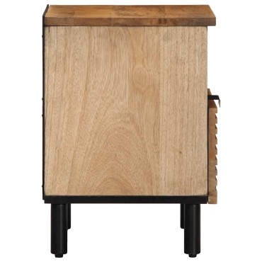vidaXL Κομοδίνο καφέ 40x33x46cm από μασίφ ξύλο Mango 1 τεμ.