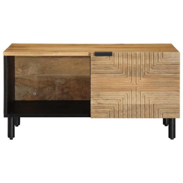 vidaXL Τραπεζάκι σαλονιού καφέ 80x50x40cm μασίφ ξύλο Mango 1 τεμ.