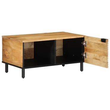 vidaXL Τραπεζάκι σαλονιού καφέ 80x50x40cm μασίφ ξύλο Mango 1 τεμ.