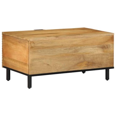 vidaXL Τραπεζάκι σαλονιού καφέ 80x50x40cm μασίφ ξύλο Mango 1 τεμ.