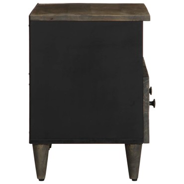 vidaXL Ντουλάπι τηλεόρασης ανοιχτό γκρι 70x33,5x46cm μασίφ ξύλο Mango 1 τεμ.