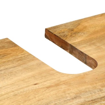 vidaXL ντουλάπι νιπτήρα μπάνιου καφέ 62x33x58cm μασίφ ξύλο Mango