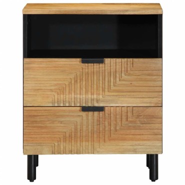 vidaXL Κομοδίνο καφέ 50x33x60cm μασίφ ξύλο Mango 1 τεμ.