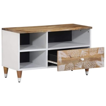 ντουλάπι τηλεόρασης vidaXL 80x33,5x46cm μασίφ ξύλο Mango