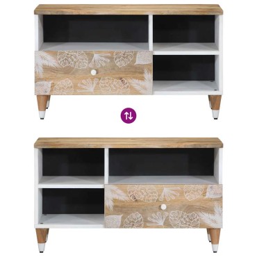 ντουλάπι τηλεόρασης vidaXL 80x33,5x46cm μασίφ ξύλο Mango