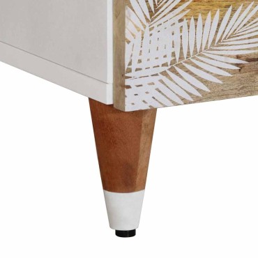vidaXL Κομοδίνο 40x33,5x46cm μασίφ ξύλο Mango 1 τεμ.