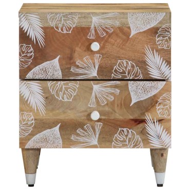 vidaXL Κομοδίνο 40x33,5x46cm μασίφ ξύλο Mango 1 τεμ.