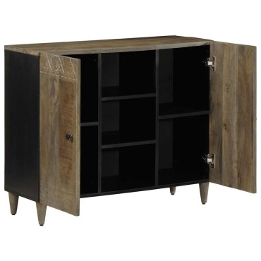 vidaXL Sideboard 90x33x75cm μασίφ ξύλο Mango 1 τεμ.