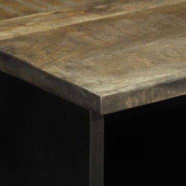 vidaXL κομοδίνο ντουλάπι ανοιχτό γκρι 40x33x46cm μασίφ ξύλο Mango 1 τεμ.