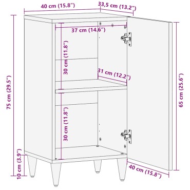 vidaXL Sideboard 40x33,5x75cm μασίφ ξύλο Mango