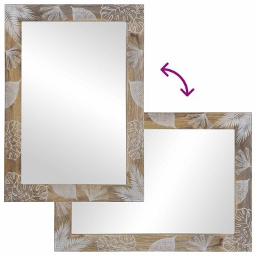 vidaXL Καθρέφτης μπάνιου 50x3x70cm από μασίφ ξύλο Mango
