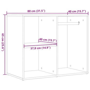 vidaXL Ντουλάπι ντύσιμο Artisan δρυς 80x40x65cm Κατασκευασμένο ξύλο 1 τεμ.
