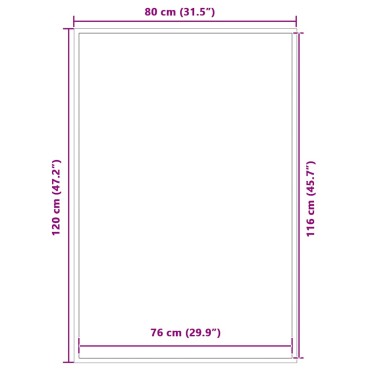 vidaXL Πατάκι Εισόδου Καφέ 80 x 120 εκ.