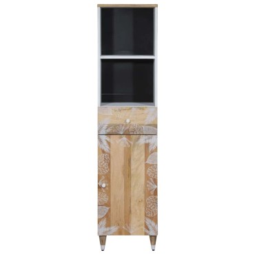 vidaXL Ντουλάπι Μπάνιου 38x33,5x160cm από Μασίφ Ξύλο Μάνγκο