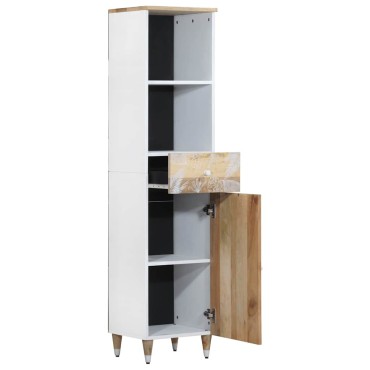 vidaXL Ντουλάπι Μπάνιου 38x33,5x160cm από Μασίφ Ξύλο Μάνγκο