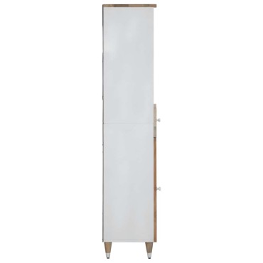 vidaXL Ντουλάπι Μπάνιου 38x33,5x160cm από Μασίφ Ξύλο Μάνγκο