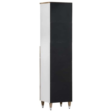 vidaXL Ντουλάπι Μπάνιου 38x33,5x160cm από Μασίφ Ξύλο Μάνγκο