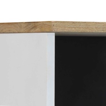 vidaXL Ντουλάπι Μπάνιου 38x33,5x160cm από Μασίφ Ξύλο Μάνγκο