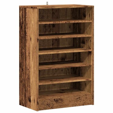 vidaXL Παπουτσοθήκη Όψη Παλαιού Ξύλου 60x35x92cm Επεξεργασμένο Ξύλο