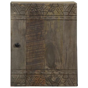 vidaXL Ντουλάπι Μπάνιου Επιτοίχιο 38x33x48cm από Μασίφ Ξύλο Μάνγκο