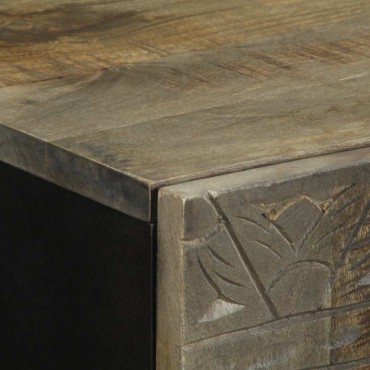 vidaXL Ντουλάπι Μπάνιου Επιτοίχιο 38x33x48cm από Μασίφ Ξύλο Μάνγκο