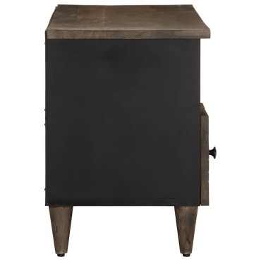 vidaXL Έπιπλο Τηλεόρασης Μαύρο 100x33x46cm από Μασίφ Ξύλο Μάνγκο