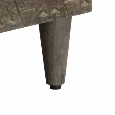 vidaXL Έπιπλο Τηλεόρασης Μαύρο 100x33x46cm από Μασίφ Ξύλο Μάνγκο