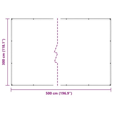 vidaXL Κάλυμμα φυτών με οπές 3x5 m PVC