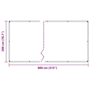 vidaXL Κάλυμμα φυτών με οπές 2x8 m PVC