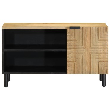 vidaXL Ντουλάπι τηλεόρασης καφέ 80x31,5x46cm από μασίφ ξύλο Mango 1 τεμ.