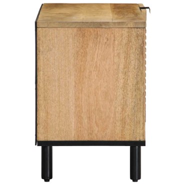 vidaXL Ντουλάπι τηλεόρασης καφέ 80x31,5x46cm από μασίφ ξύλο Mango 1 τεμ.